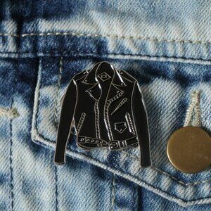 Gypsy Warrior Leather Jacket Enamel Pin